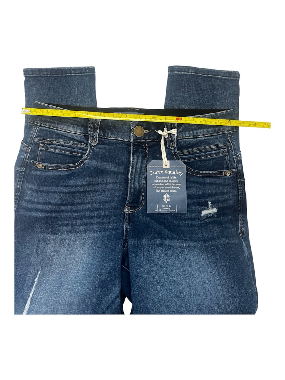 Democracy Ab Solution Indigo Skinny Jeans - Medium  Wash Sz 12 - Picture 4 of 8